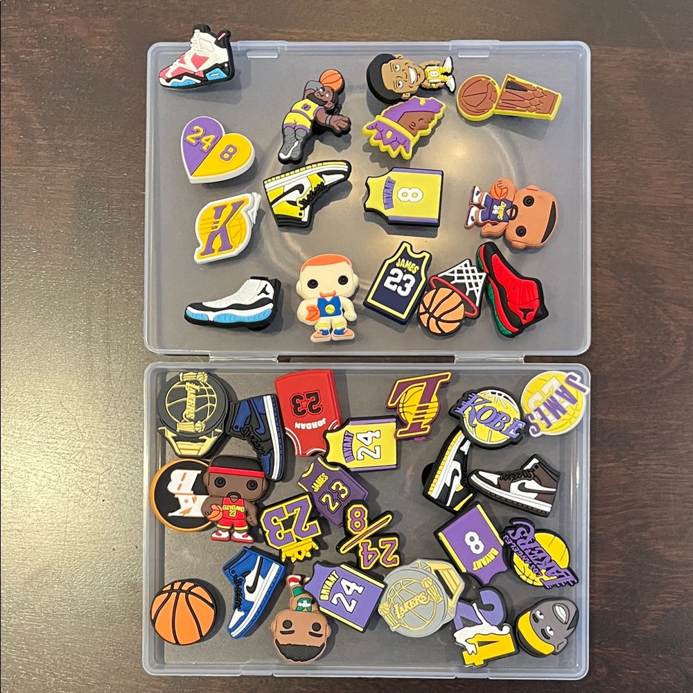 NWT 38 Basketball Themed Shoe Charms